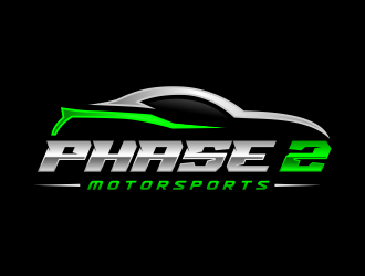 Phase 2 Motorsports logo design by Gopil