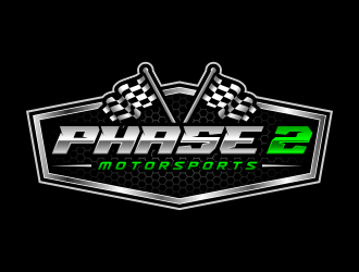 Phase 2 Motorsports logo design by Gopil