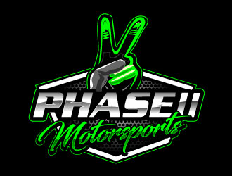 Phase 2 Motorsports logo design by Suvendu