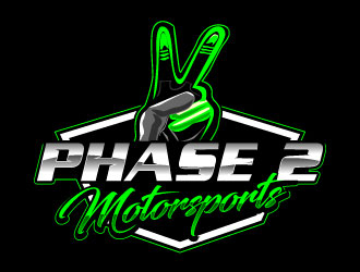 Phase 2 Motorsports logo design by Suvendu