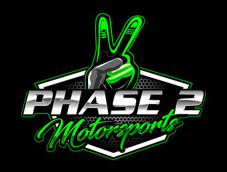 Phase 2 Motorsports logo design by Suvendu