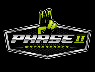 Phase 2 Motorsports logo design by Gopil