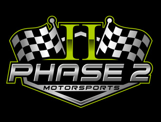 Phase 2 Motorsports logo design by DreamLogoDesign