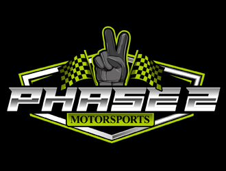 Phase 2 Motorsports logo design by DreamLogoDesign