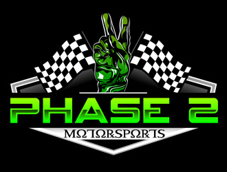 Phase 2 Motorsports logo design by DreamLogoDesign