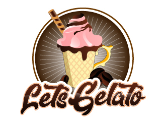 Lets Gelato logo design by Suvendu