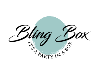 Bling Box It’s a party in a box logo design by puthreeone