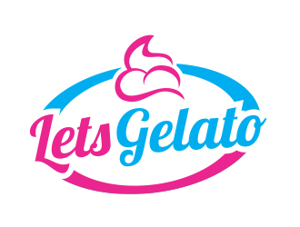 Lets Gelato logo design by MarkindDesign