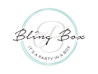 Bling Box It’s a party in a box logo design by Franky.