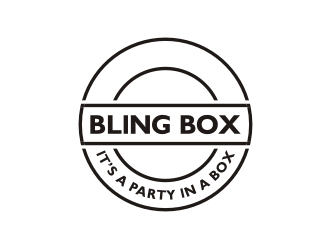 Bling Box It’s a party in a box logo design by Artomoro