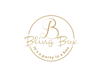 Bling Box It’s a party in a box logo design by Artomoro