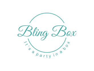 Bling Box It’s a party in a box logo design by GassPoll