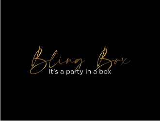 Bling Box It’s a party in a box logo design by vostre