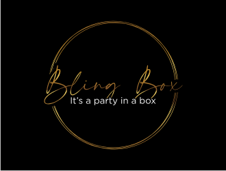 Bling Box It’s a party in a box logo design by vostre