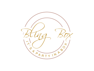 Bling Box It’s a party in a box logo design by GassPoll