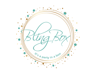 Bling Box It’s a party in a box logo design by ingepro