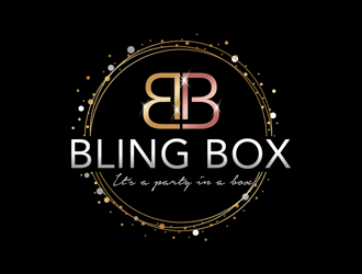 Bling Box It’s a party in a box logo design by ingepro