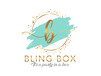 Bling Box It’s a party in a box logo design by ingepro