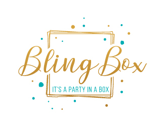 Bling Box It’s a party in a box logo design by akilis13