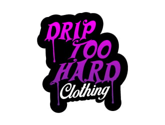 Drip Too Hard Clothing logo design by designbyorimat