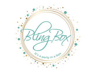 Bling Box It’s a party in a box logo design by ingepro