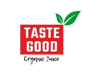 Taste Good Organic Juices  The Full name of co  The Authentic Juice Co. Taste Good Juices logo design by GemahRipah