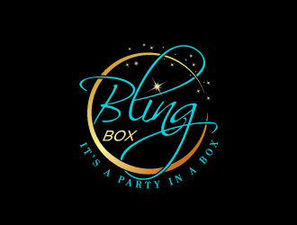 Bling Box It’s a party in a box logo design by torresace