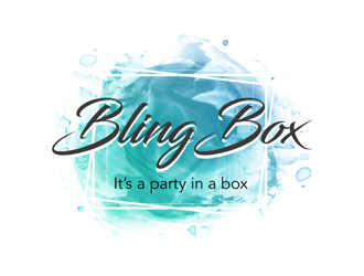 Bling Box It’s a party in a box logo design by kunejo