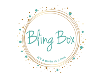 Bling Box It’s a party in a box logo design by ingepro