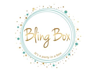 Bling Box It’s a party in a box logo design by ingepro