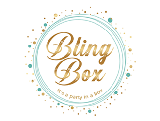 Bling Box It’s a party in a box logo design by ingepro