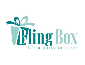 Bling Box It’s a party in a box logo design by Webphixo