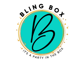 Bling Box It’s a party in a box logo design by coco