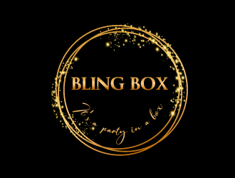 Bling Box It’s a party in a box logo design by Erasedink