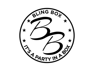 Bling Box It’s a party in a box logo design by maseru