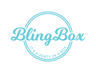 Bling Box It’s a party in a box logo design by maseru