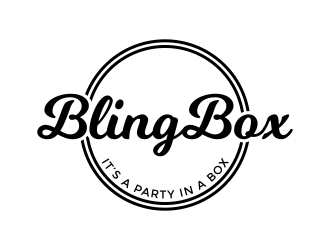 Bling Box It’s a party in a box logo design by maseru