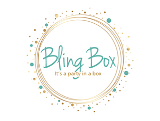 Bling Box It’s a party in a box logo design by ingepro