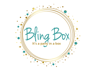 Bling Box It’s a party in a box logo design by ingepro