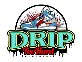 Drip Too Hard Clothing logo design by LucidSketch