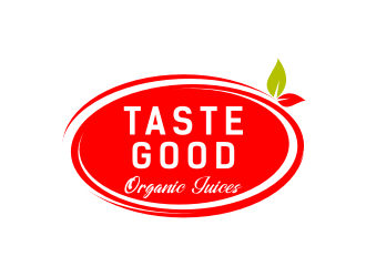 Taste Good Organic Juices  The Full name of co  The Authentic Juice Co. Taste Good Juices logo design by Artomoro