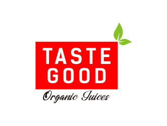 Taste Good Organic Juices  The Full name of co  The Authentic Juice Co. Taste Good Juices logo design by Artomoro