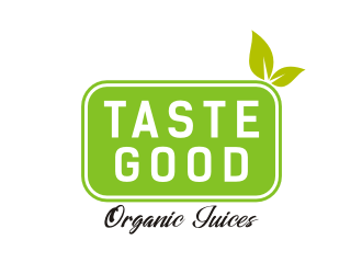 Taste Good Organic Juices  The Full name of co  The Authentic Juice Co. Taste Good Juices logo design by Artomoro