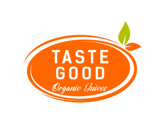 Taste Good Organic Juices  The Full name of co  The Authentic Juice Co. Taste Good Juices logo design by Artomoro