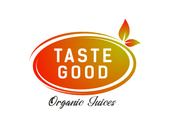 Taste Good Organic Juices  The Full name of co  The Authentic Juice Co. Taste Good Juices logo design by Artomoro