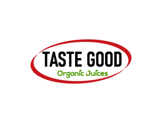 Taste Good Organic Juices  The Full name of co  The Authentic Juice Co. Taste Good Juices logo design by sakarep