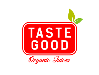 Taste Good Organic Juices  The Full name of co  The Authentic Juice Co. Taste Good Juices logo design by Artomoro