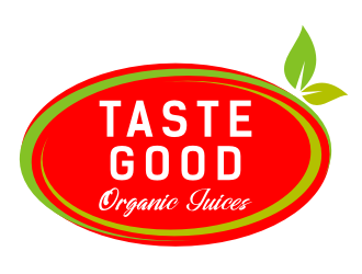 Taste Good Organic Juices  The Full name of co  The Authentic Juice Co. Taste Good Juices logo design by Artomoro