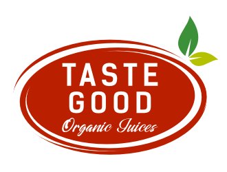 Taste Good Organic Juices  The Full name of co  The Authentic Juice Co. Taste Good Juices logo design by Artomoro