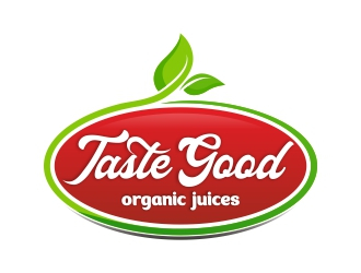 Taste Good Organic Juices  The Full name of co  The Authentic Juice Co. Taste Good Juices logo design by rizuki